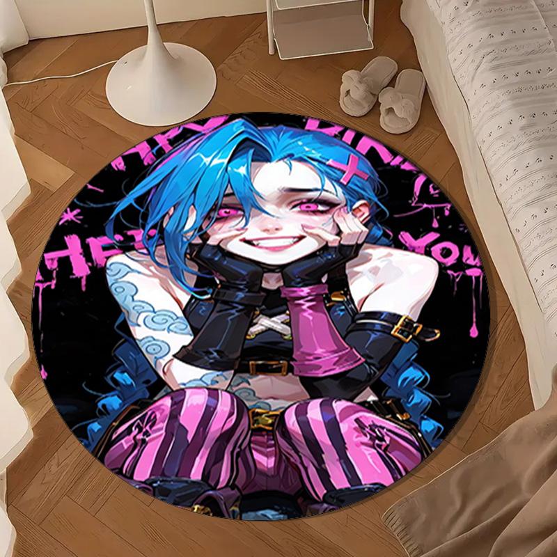 Fantasy Warrior JingX Round Rug for Livingroom,Bedroom, Palyroom, Chair Rug, Area Rug, Circle Carpet, Large Size Fan Christmas Gift