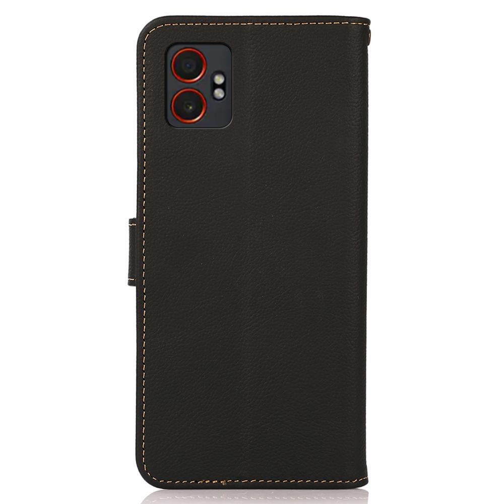 KHAZNEH for Samsung Galaxy XCover7 Pro Case Genuine Cow Leather Wallet Phone Cover