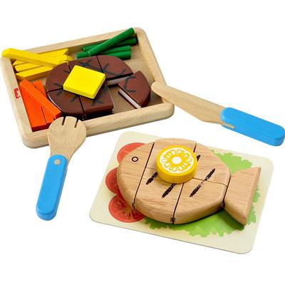 Comes with a Limited Edition Guidebook Wooden Toys Educational Toys Play House Pretend Play VOILA Main Dish Steak Fish Side Dishes Knife Fork