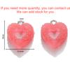 10pcs/lot Colorful Soft Candy Heart Shape Charms Cute Resin Pendant for DIY Handmade Earring Bracelets Jewelry Making Bulk