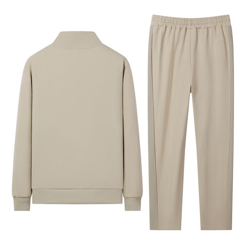 Sports Two-piece Set Plus Size Set Men's Spring And Autumn Standing Collar Cardigan Casual Loose Running Suit Two-piece Set