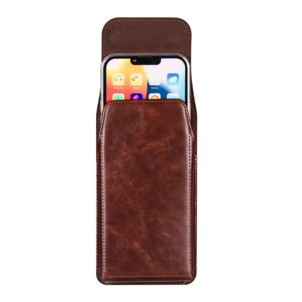 Waist Case Leather Belt Clip Phone Case Solid Color Phone Belt Hanging Pouch Cell Phone