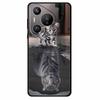 For Huawei Pura 70 Ultra Pro Case Silicone Animal Painted TPU Soft Phone Back Cover For Pura70 Pro+ Lion Shockproof Case Pura70