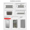 10 Layers Shoe Cabinet with Cover Dustproof Shoes Storage Rack Space Saving Storage Organizer Holder Home Furniture Shoe Rack