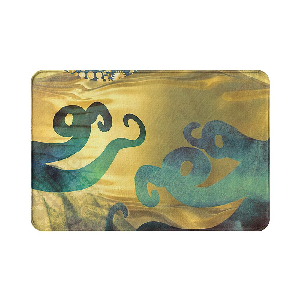 Home Art Kraken Ocean Theme Red Giant Octopus Tentacles In The Oceans Oil Painting Door Mats Kitchen Floor Bath Entrance Rug Mat