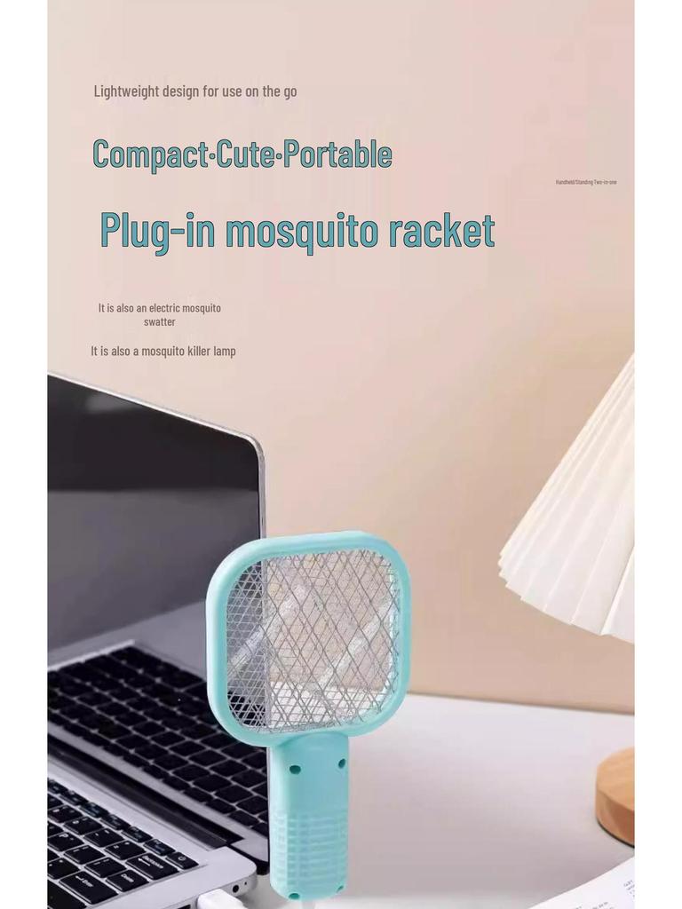 Bärbar Uppladdningsbar Elektrisk Flugsmälla: Strålningsfri, hållbar och långvarig med automatisk avvisande funktion för hem och bil