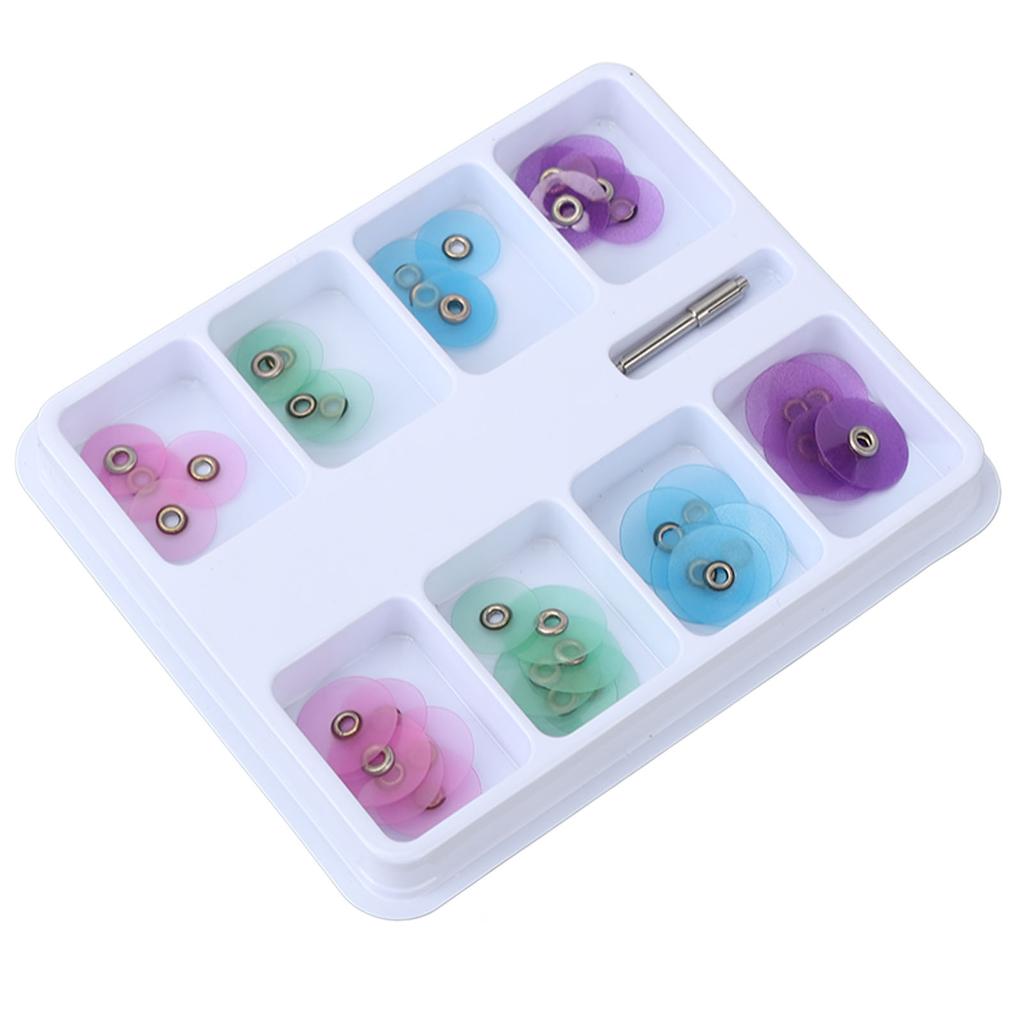 40 stk. Tannpoleringsskiver Tannbleking Resin Oral Tenner Etterbehandlingsskive med Dorn