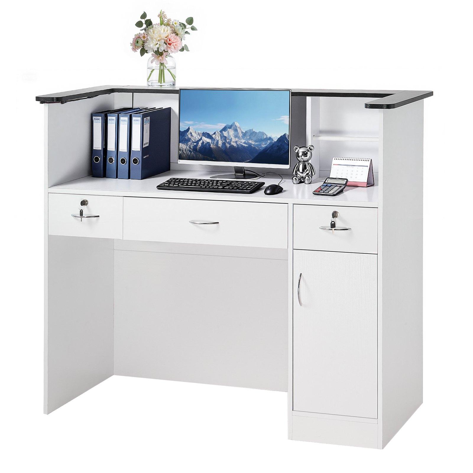 VEVOR Reception Desk, 127.5cm Rectangular