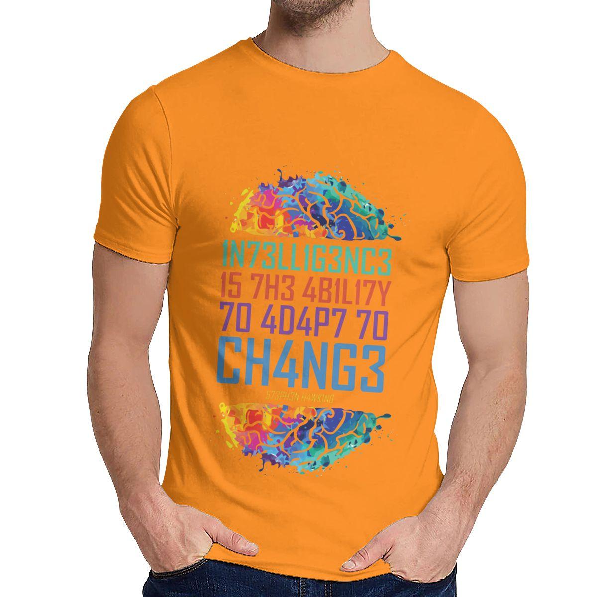 Unisex T Shirt Intelligence Is The Ability To Adapt To Change Great Harajuku Round Collar Cartoon 2XL