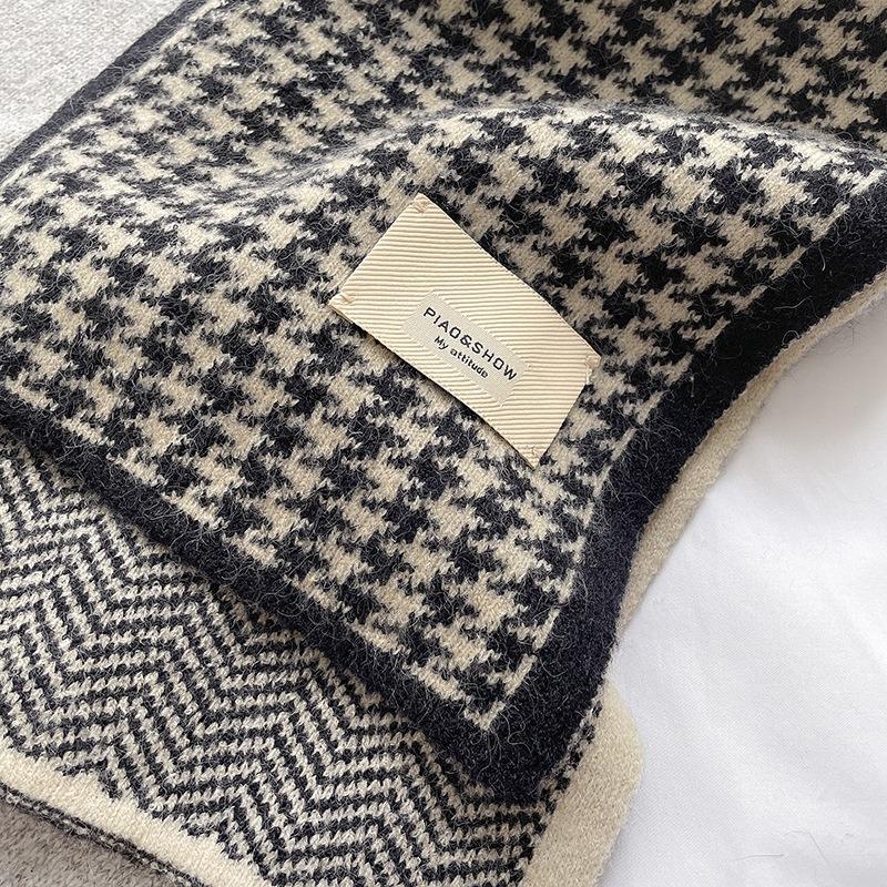 Sub-scarf women's autumn and winter new versatile student knitted wool warm scarf men's trend