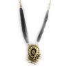 Les Trésors De Lily [B8567] - Black Gold 'Palanquin' Necklace