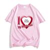 DIY I Love My Boyfriend Girlfriend T-shirt For Mens Women Custom Photo Short Sleeve Tee Shirt Tops Customize Tshirt