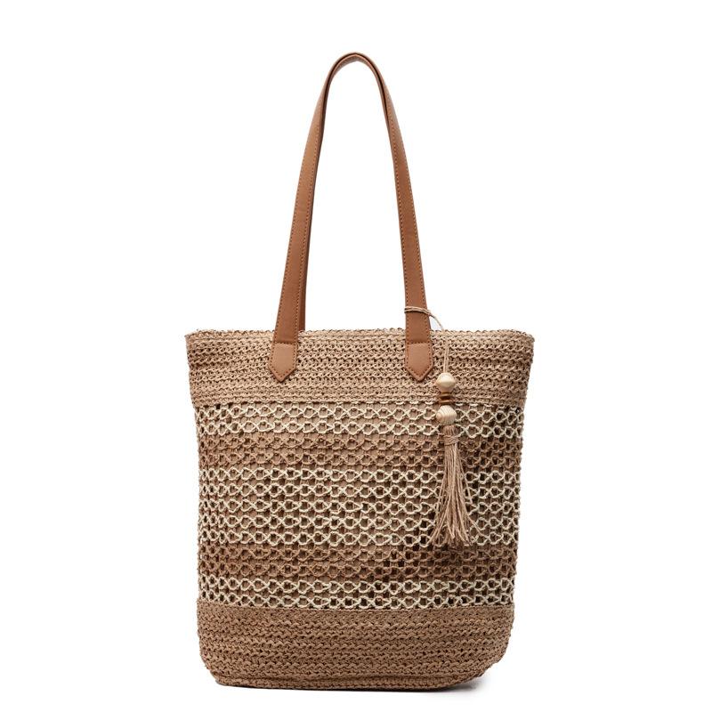 

Плетеная Универсальная Портативная Женская Новая Простая Модная Повседневная Сумка на Плечо Большой Вместимости хаки