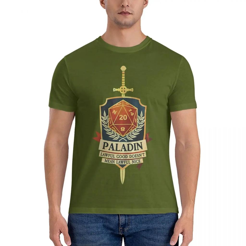 Paladin Lawful Good Doesnt Mean Lawful Nice Men T Shirts DND Vintage Tee Shirt Short Sleeve Crew Neck TShirt