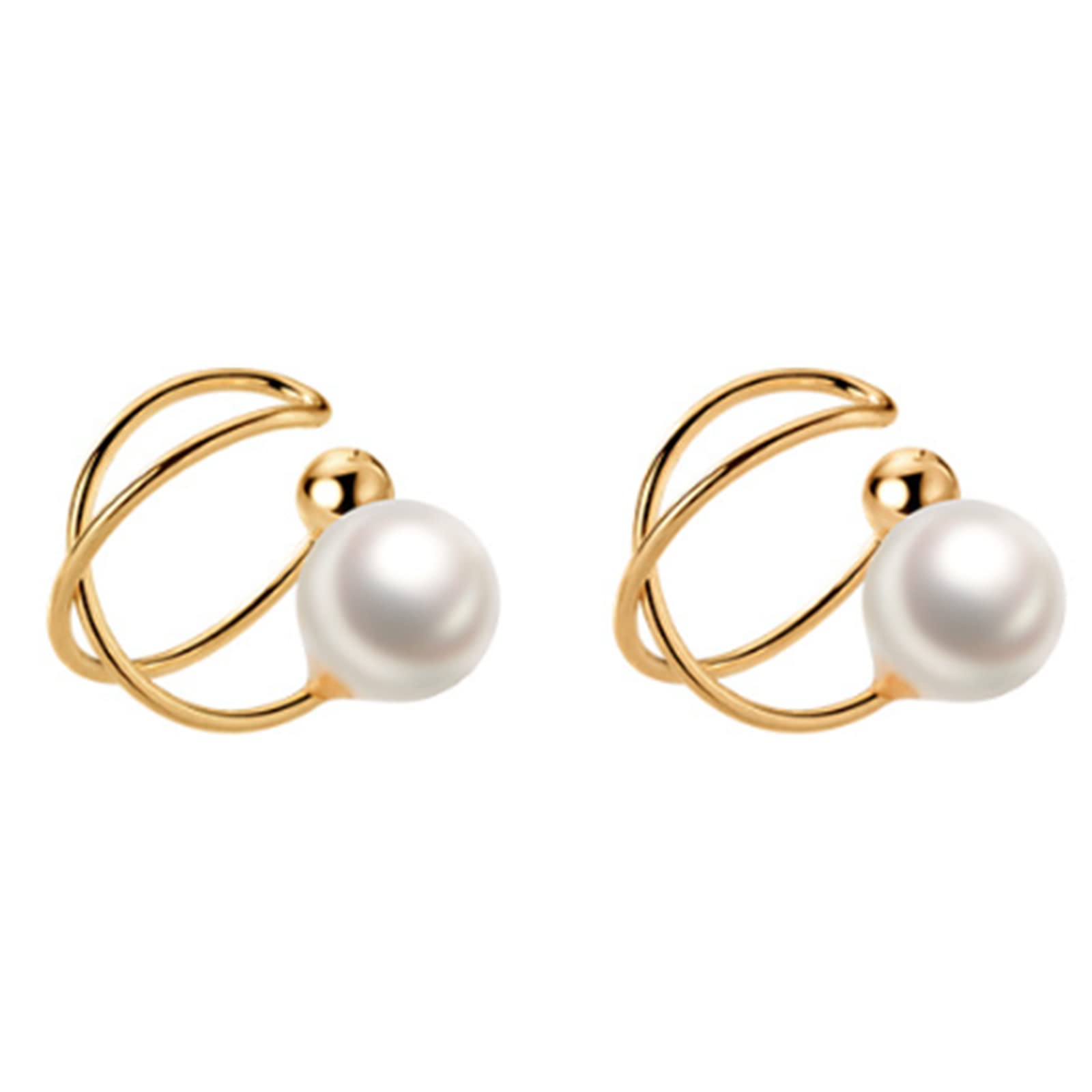 

Earrings Silver 925 Ear cuff Hypoallergenic Pearl [AXLUCE] - Women s - - - - золотий