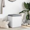 VidaXL Storage Bench, Storage Chest with Cushion, Organizer for Clothes Toys Hallway Living Room, Modern, White 835033