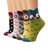 XIANGHUI 3D Owl Print Women's Socks Cute Girl Cartoon Animal New Cotton Stockings Knitted Crew Length One for Spring Winter