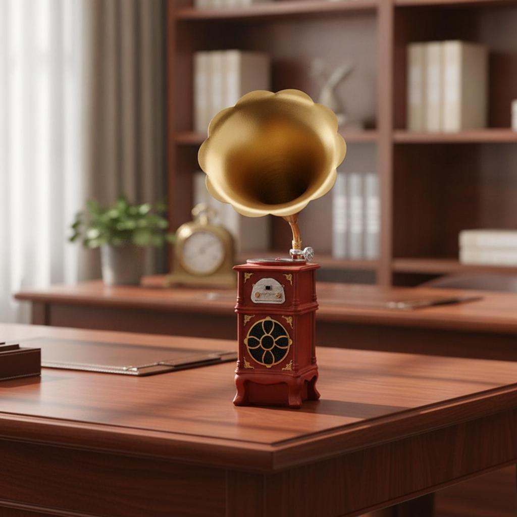 Resin Ornament Vintage-Inspired Desk Display Piece Freestanding Sculpture