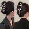 2023 Vintage Large Metal Hairpins Clips Fashion Geometric Hollow Out Hair Claws For Women Headwear Girls Party Hair Jewelry Gift