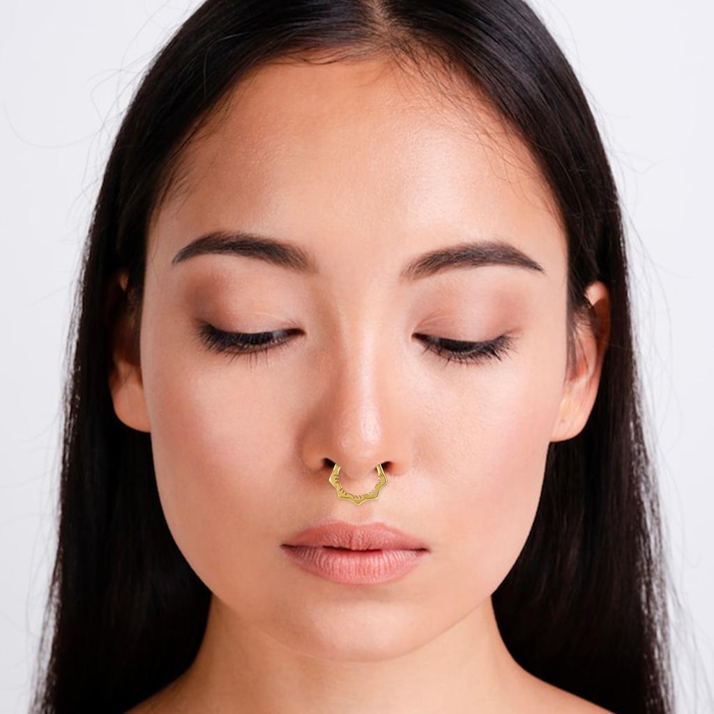 Crystal Nose Piercing Septum Ring Stainless Steel Accessory for Ear Helix Cartilage Fashionable Body Accessories