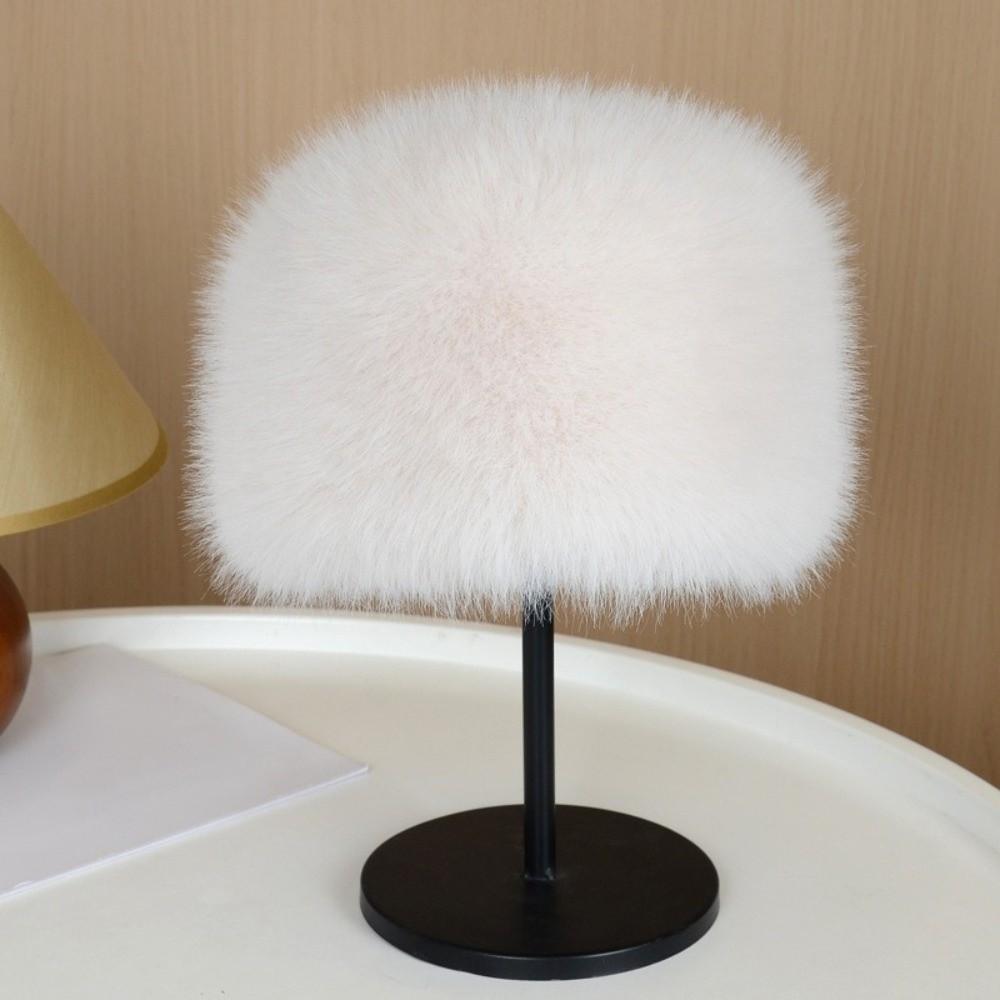 Fashion Fluffy Fur Bucket Hat Ear Protection Warm Panama Cap Soft Furry Fisherman Hat Winter