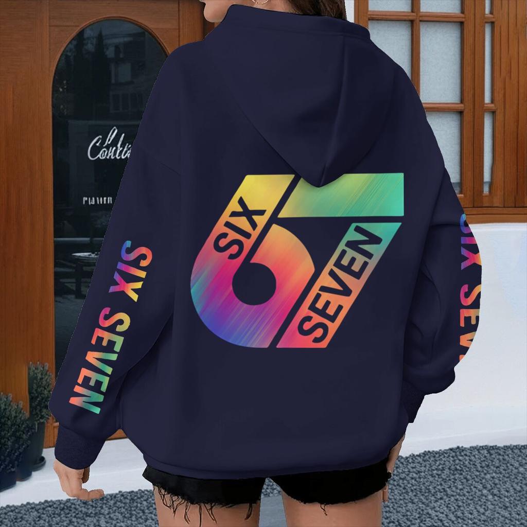 Frühling Herbst Punk Nummer 67 Kinder Kapuzenpullover Jungen Vintage Sechs Sieben Druck Lässig Langarm Streetwear Mode Mädchen Kapuzenpullover