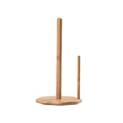 New Wooden Paper Towel Holder Double Column Anti-Skid Tissue Holder Portable Plum Blossom Base Paper Towel Stand Bathroom