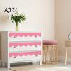 Décoration d'Angle Flexible pour Armoire 4 Pièces Stickers Muraux Bordure Festonnée, Autocollants Géométriques Demi-Arche à Décoller et Coller, Autocollant Décoratif Chambre à Coucher