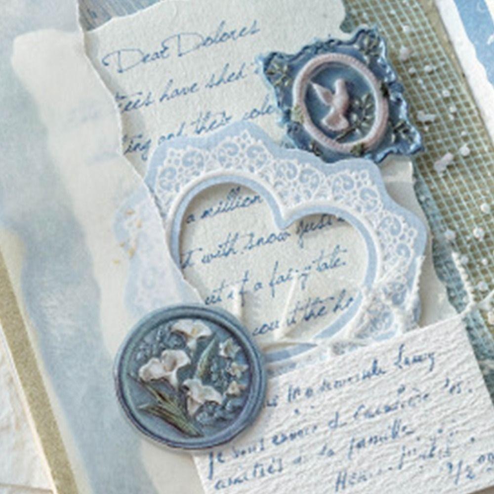 Multicolor Seal Stamp 3D Stickers Drip Glue 3D Effect Wax Seal Stickers Scrapbooking Decals DIY Accessories