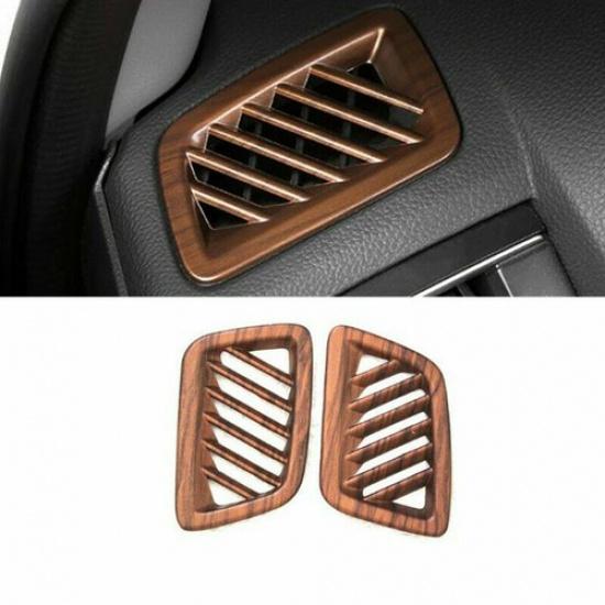 Wood Grain 2X Dashboard Air Outlet Vent Cover Trim For Honda CR-V CRV 2017-2021