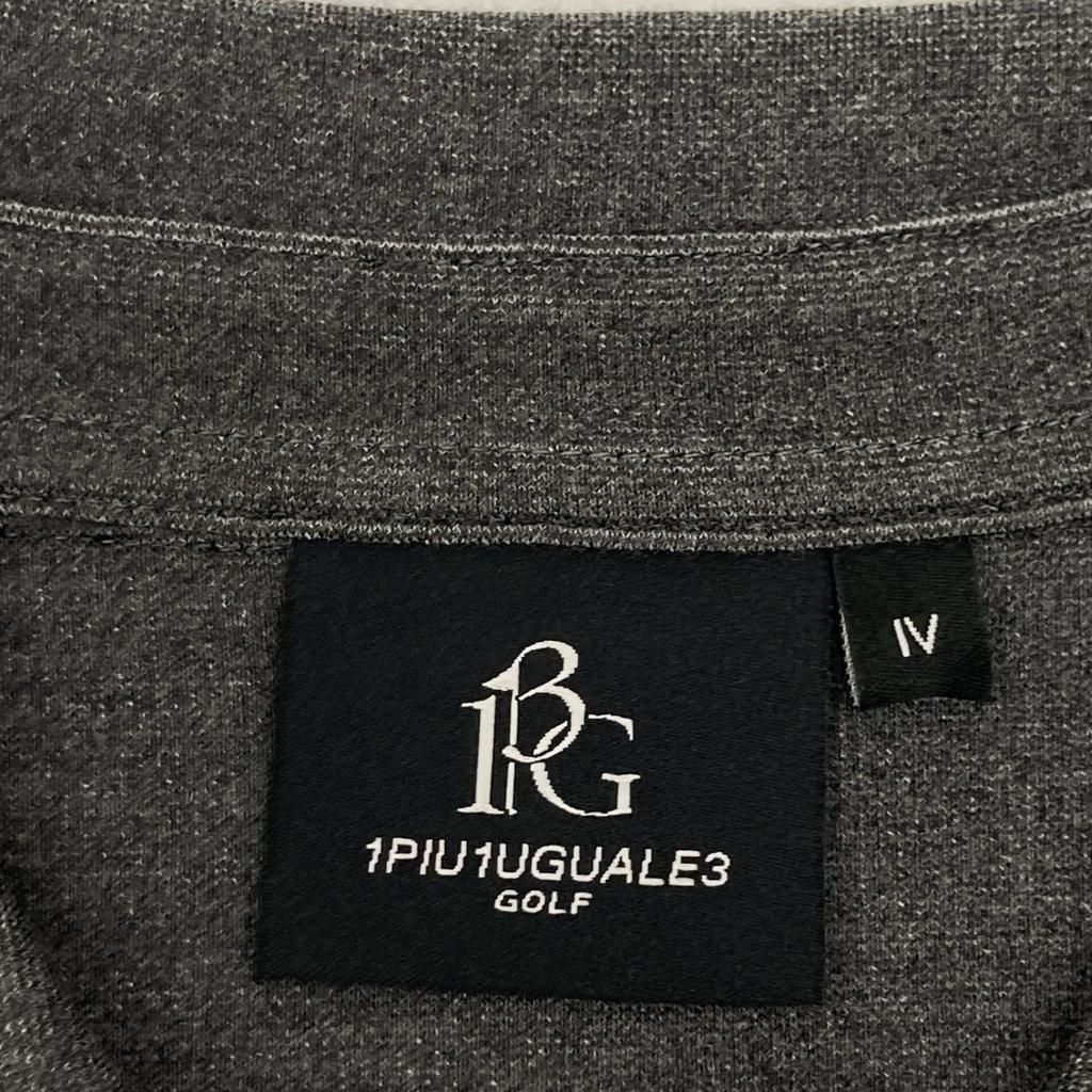 1piu1uguale3 [GOLF][×Del Piero] GDT012 Gray L/S Back Line Polo Shirt tops IV grayUsed
