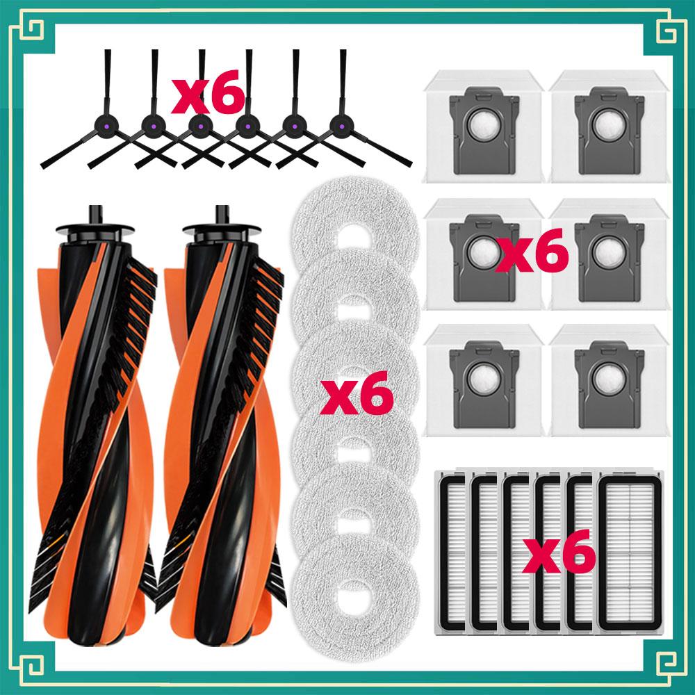 Fit For  Cecotec Conga X70 Robot Vacuum Cleaner Spare Parts Main Roller Side Brush Dust Bag Filter Mop Cloth Accessories