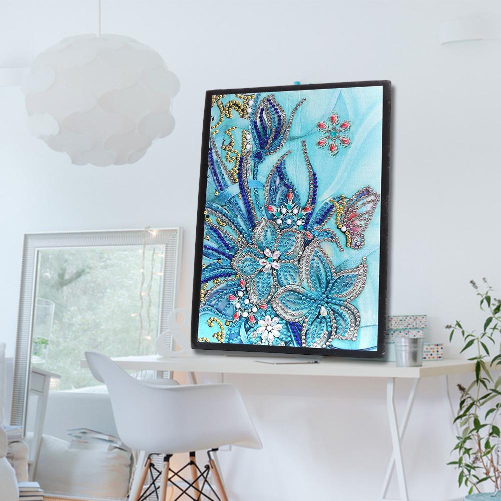 5D Diamond Painting Notebook Embroidery Diary Book 50 Pages Butterfly & Flower Pattern DIY