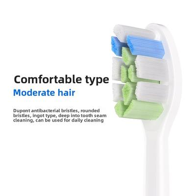 4 Stück Geeignet für RuthOule Elektrische Zahnbürste Bürstenkopf Weiche Borsten Kupferfreier Bürstenkopf Produkt-Upgrade