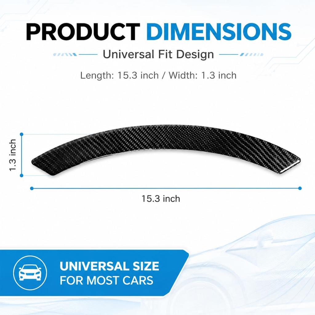 4 PCS Car Wheel Arch Trim Strip, Carbon Fiber Wear Resistant Fender Flare Protector Sticker, Self-Adhesive Waterproof Wheel Eyebrow Decor Decal,