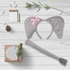 Animal Fancy Costume Kit Accessories Elephant Costume Set with Elephant Ears Headband Tail 2Pcs for Halloween Cosplay
