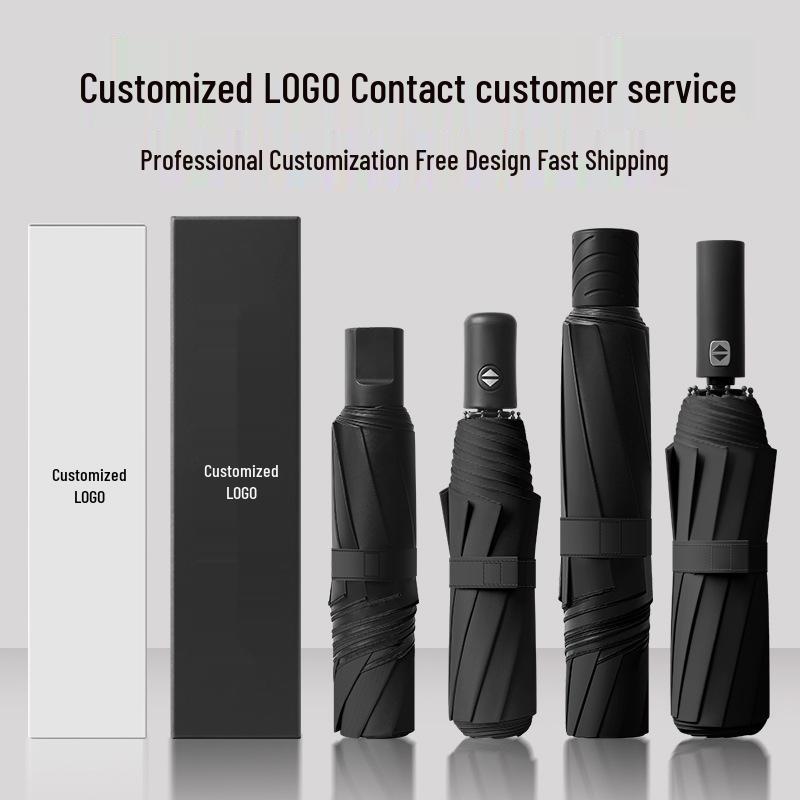 24-Bone Automatic Folding Umbrella: Stylish, Dual-Use Parasol with Sunscreen Protection for Men and Women