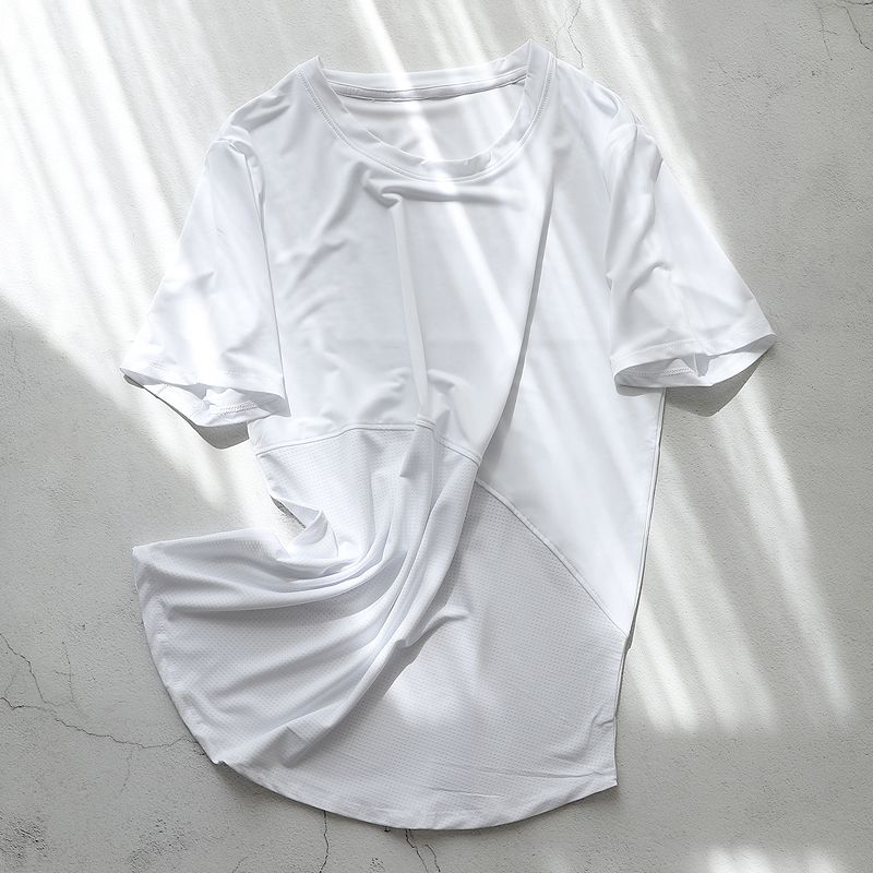 

115.00 кг Очень большой размер Одежда для тренировок Женские свободные топы с коротким рукавом Быстросохнущая одежда Большой размер Женская одежда для йоги Футболка Спортивная одежда White M