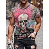 Herren Mode 3D Gedrucktes Herren T-Shirt Rundhals Kurzarm Trendige Streetwear