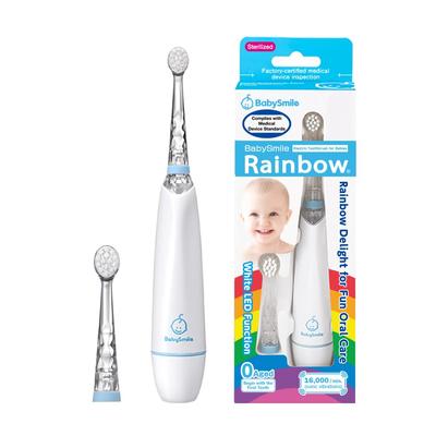 Baby Smile Electric Toothbrush Rainbow Electric Toothbrush Baby Toothbrush Electric Made In Japan Children's S-204 Children's (Blue)