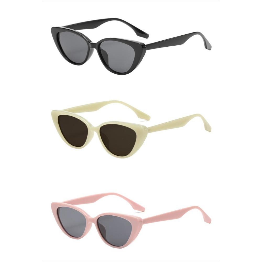 3 Stück Hip-Hop Kleine Katzenaugen-Sonnenbrillen Damen Brillen Brillen mit Retro-Stil Gläsern