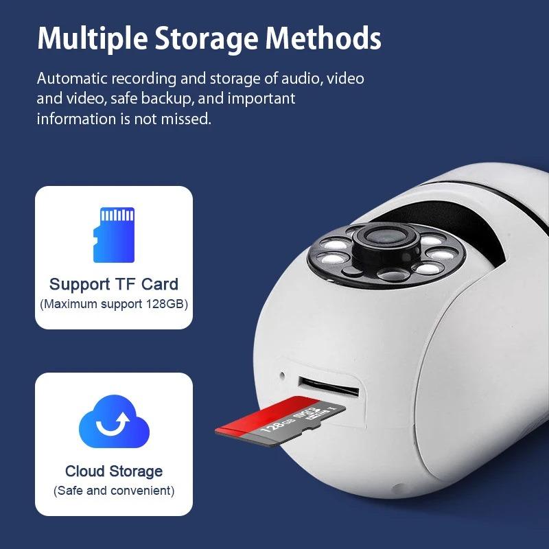 Bulb Camera Wireless IP Camera Outdoor Street WIFI PTZ Speed Dome Camera 1080P HD AI Auto Tracking CCTV Surveillance