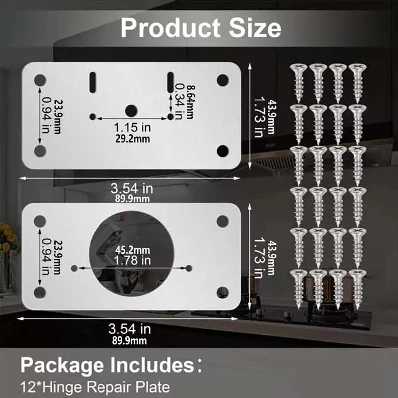 Hinge Repair Plate Cabinet Furniture Drawer Table Scharnier Stainless Steel Household Hardware Hinge Fixing Plate