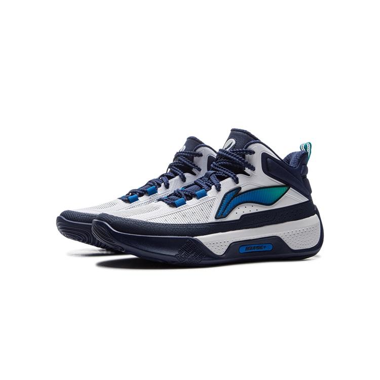 Li Ning Kids Tian Ying 2.0 Fashion Anti-Slip Anti-Kick Shock Absorbing Wear-Resistant Rebound High-Top Basketball Shoes YKBU098-3