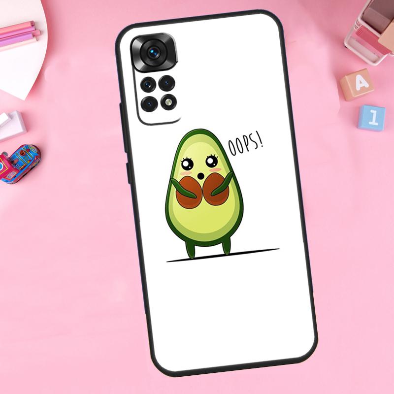 cute cartoon Avocado Fitness For Xiaomi Redmi Note 14 10 11 12 13 15 Pro Plus Phone Case For Redmi 15 15C 14C 12C 10C 13C