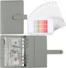 Nuovo Raccoglitore Budget A5 A6 Planner Con 12 Buste Contanti, Raccoglitore Quaderno Colorato in PU Con 12 Tasche Raccoglitore A6