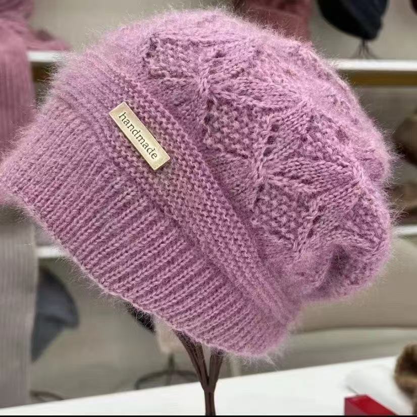 

New Autumn Winter Women s Hat Thickened Double-layer Squirrel Fleece Knit Stylish and Versatile Extra Warm Winter Beanie