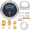 7-153 Oil Pressure Gauge Kit Universal Fit With Plastic Tube And Threaded Parts, Chrome,Black
