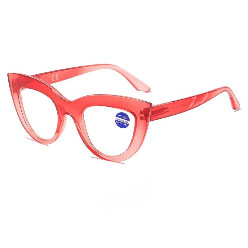 

Cat Eye Reading Glasses Women Blue Light Blocking Eyeglasses Presbyopia Glasses Hyperopia Optical Lenses For Read +1.0 To +4.0 3.5