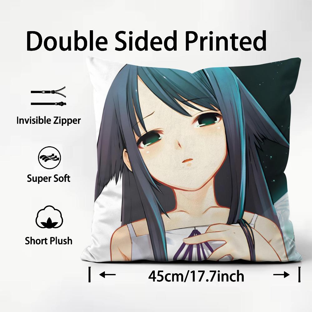 SSaya No UtaA Song Of Saya Cushion Cover Plush Fabric Soft DoubleSided Printed Sofa Warm Winter Home Child Gift Pillow Case